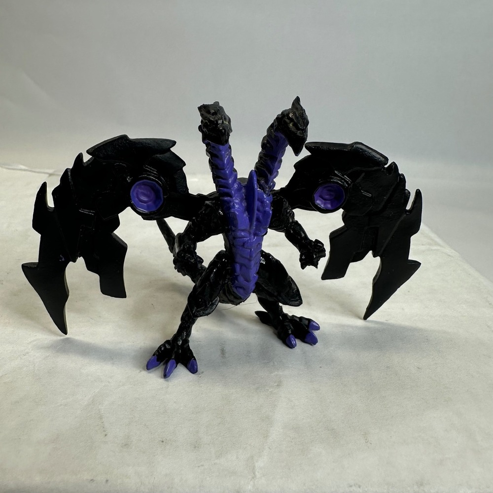 Bakugan Battle Planet Nillious Two Headed Dragon Action Figure Black Purple